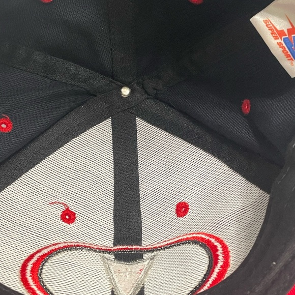 Men’s Pontiac Racing Black Hat With Red Trim w/Logo Strap Back PreOwned - Picture 7 of 7